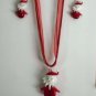 Santa Claus Murano Lampwork Glass Pendant Necklaces & Earrings