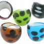 Lampwork Polka Dot Rings your color choice .. FREE with Purchase of glass pendant