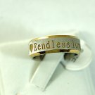 Lady's Gold "Endless Love" Heart Stainless Steel Ring size 6