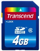 Transcend 4 GB Class 6 SDHC Flash Memory Card Free Shipping 2 Day in USA