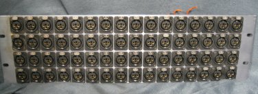 64x Female Neutrik XLR Connectors BSP Break out 3ru rack panel