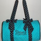 Embroidered 18" Quilted Duffel Bag