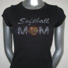 Softball Mom Rhinestone Tshirt