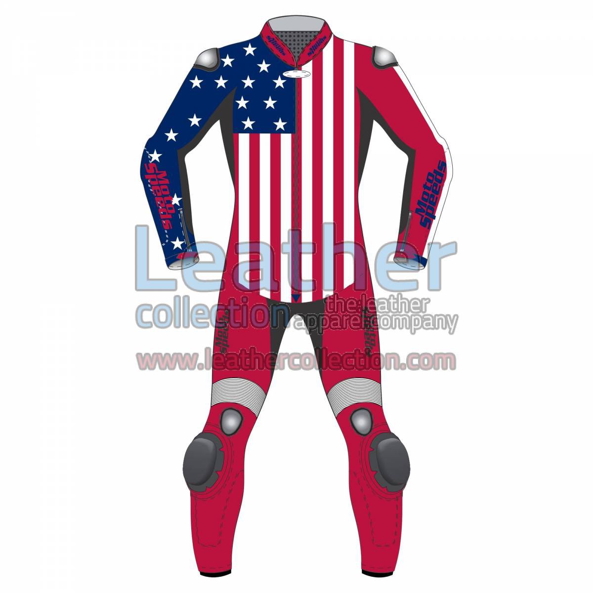 American Flag Leather Motorcycle Suit