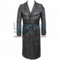 Belted Classic Leather Long Trench Coat