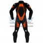 Bi Color One-Piece Motorbike Leather Suit For Men