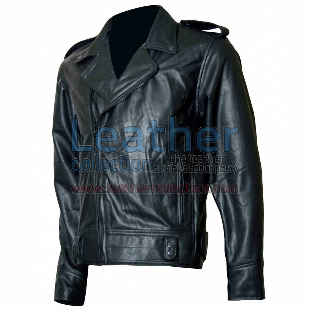 Biker Boyz Smoke Biker Black Leather Jacket