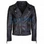Biker Men Black Quilted Leather Jacket