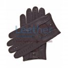 Brown Leather Driving Gloves