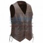 Brown Premium Leather Motorcycle Vest