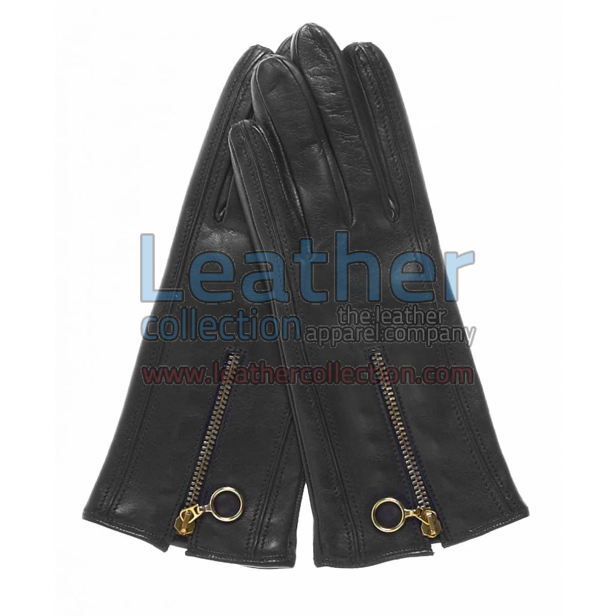Cashmere Lined Gloves With Zippers