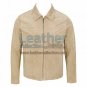 Classic Mens Suede Jacket With Shirt Collar