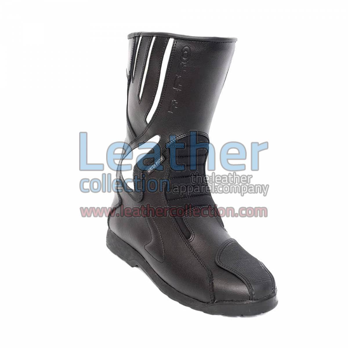 Crescent Leather Moto Boots