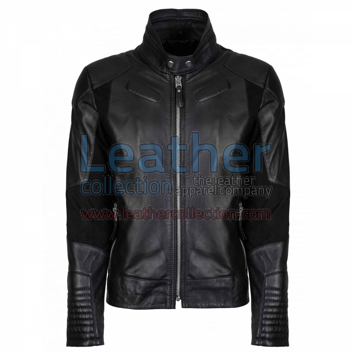 Deuce Classic Biker Leather Jacket Black