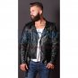 Fashion Men Wrinkle Leather Jacket