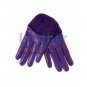 Fashion Short Purple Leather Gloves