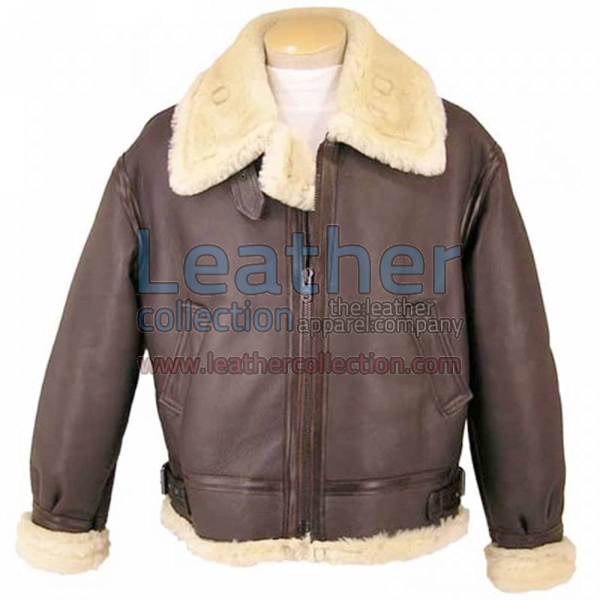 Fur Lined Leather Brown Jacket