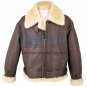Fur Lined Leather Brown Jacket