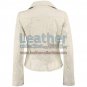 Ladies Brando Style Crinkle Casual Leather Jacket