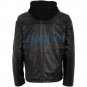 Leather Casual Jacket With Hood