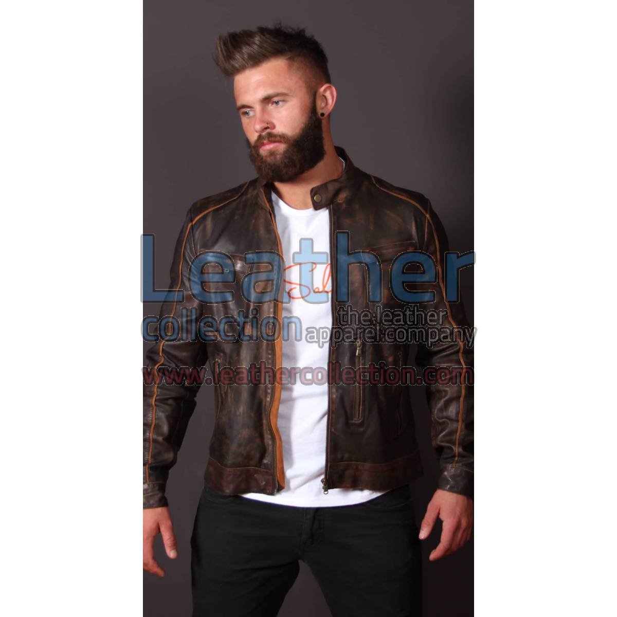 Leather Outlaw Jacket For Men