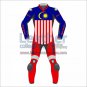 Malaysia Flag Leather Motorbike Suit