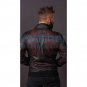 Men Devil Perforated Bomber Jacket