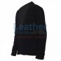 Navy Suede Fashion Leather Blazer