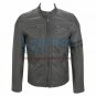 Semi Moto Stripes Leather Jacket