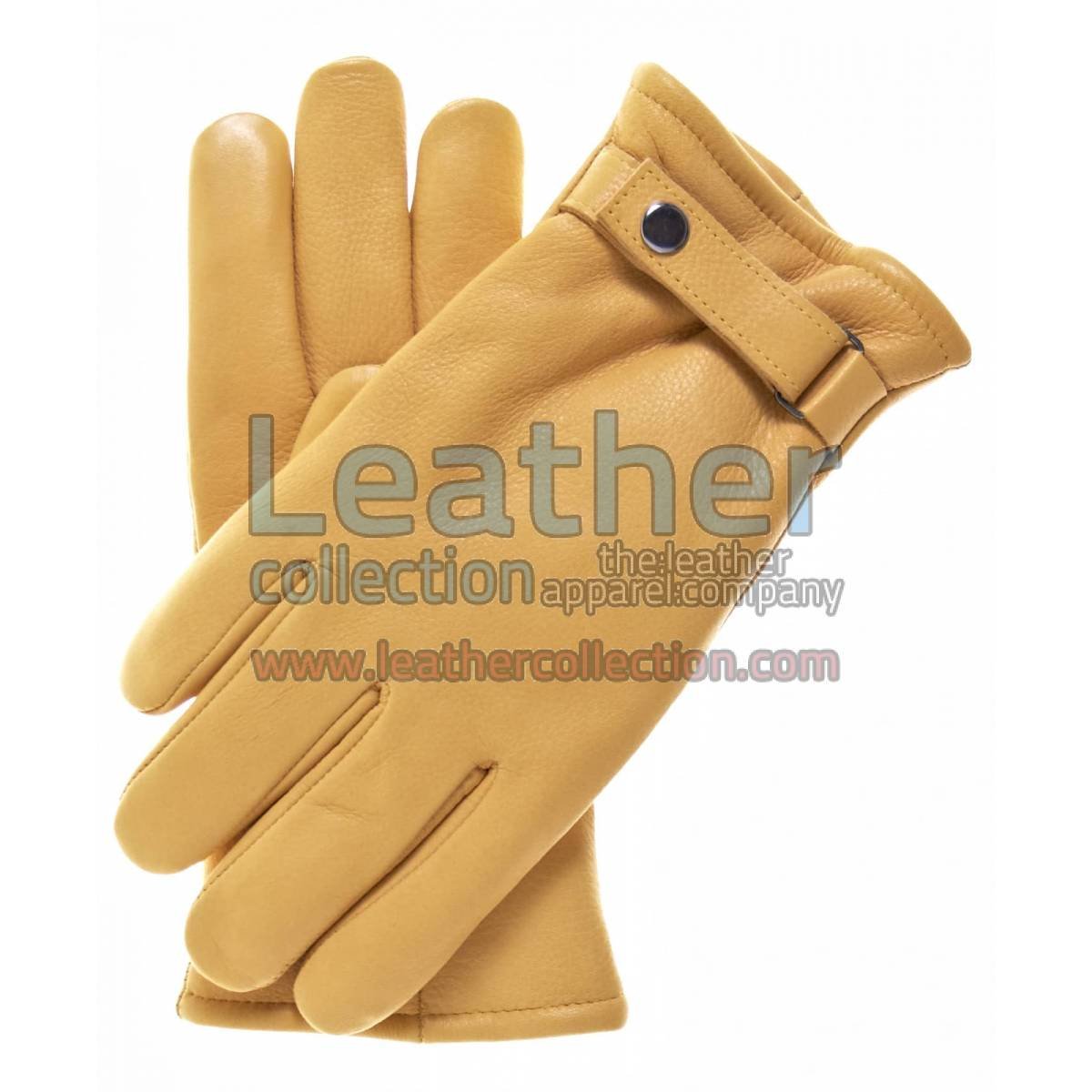Tan Tough Leather Gloves With Thinsulate Lining