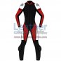 Tri Color One-Piece Motorbike Leather Suit For Women
