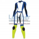 Tri Color Two-Piece Motorbike Leather Suit For Women