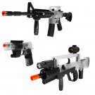Colt M4 On Duty Spring Airsoft Gun Kit - FAMAS Spring Air Soft Rifle - Clear