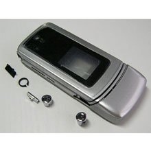 Complete Set Housing Faceplate Cover for Motorola KRZR K3 (Silver)