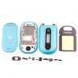 Complete Set Housing Faceplate Cover for Motorola PEBL U6 (Blue)