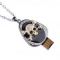 Cool Skull Head Crystal USB2.0 Necklace Flash Drive (8GB)