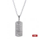 Stainless Steel Crystal USB2.0 Flash drive Necklace (8GB)