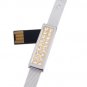 Stainless Steel Crystal USB 2.0 Flash Drive Bracelet (8GB)