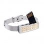 Stainless Steel Crystal USB 2.0 Flash Drive Bracelet (8GB)