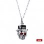 Death Skeleton Head Stainless Steel Crystal USB2.0 Necklace Flash Drive (8GB)