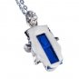 Death Skeleton Head Stainless Steel Crystal USB2.0 Necklace Flash Drive (8GB)