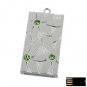 Steering Silver Square with Flower Pattern Jewelry USB Flash Drive(8GB)