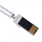 Stainless Steel USB2.0 Flash Drive Keychain (8GB)