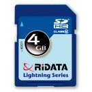 RiDATA Lightning Series 4GB Secure Digital High-Capacity (SDHC) Flash Card Model RDSDHC4G-LIG10
