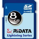 RiDATA Lightning Series 8GB Secure Digital High-Capacity (SDHC) Flash Card Model RDSDHC8G-LIG10