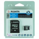 RiDATA 4GB Micro SDHC MLC Flash Card w/ 1 SD Adapter Model RDMICSDHC4G-LIG-1