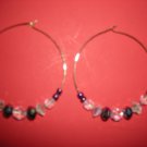 Hoop earrings/Glass beads