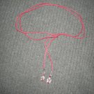 Red cord and crystals necklace