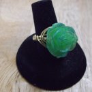 Green sparkly rose ring size 7