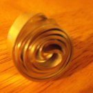Swirl flat metal silver color ring size 8 and 9